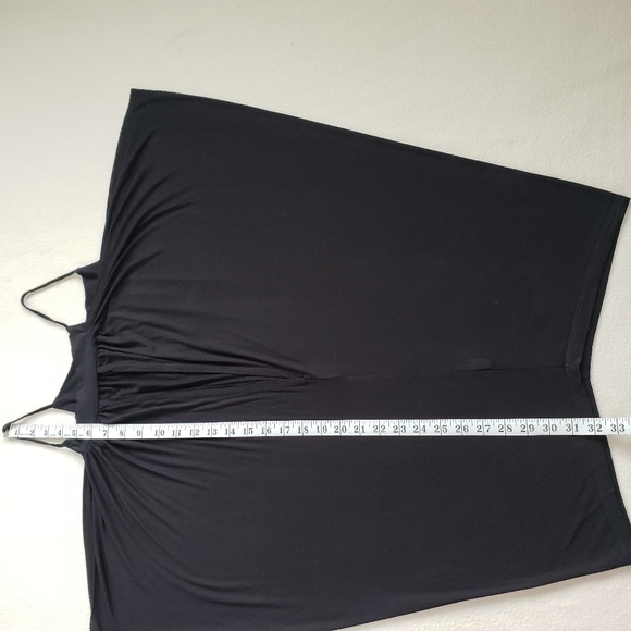 Black Waterfall Drape Dress - Picture 6 of 10